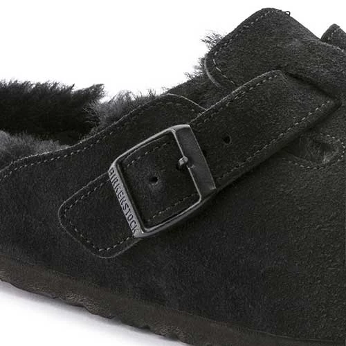 Birkenstock Boston Shearling Black Suede Leather- Regular/Wide 8 Birkenstock Boston Shearling Black Suede Leather- Regular/Wide - Image 6