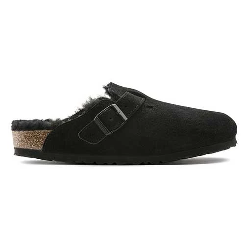 Birkenstock Boston Shearling Black Suede Leather- Regular/Wide 4 Birkenstock Boston Shearling Black Suede Leather- Regular/Wide - Image 2