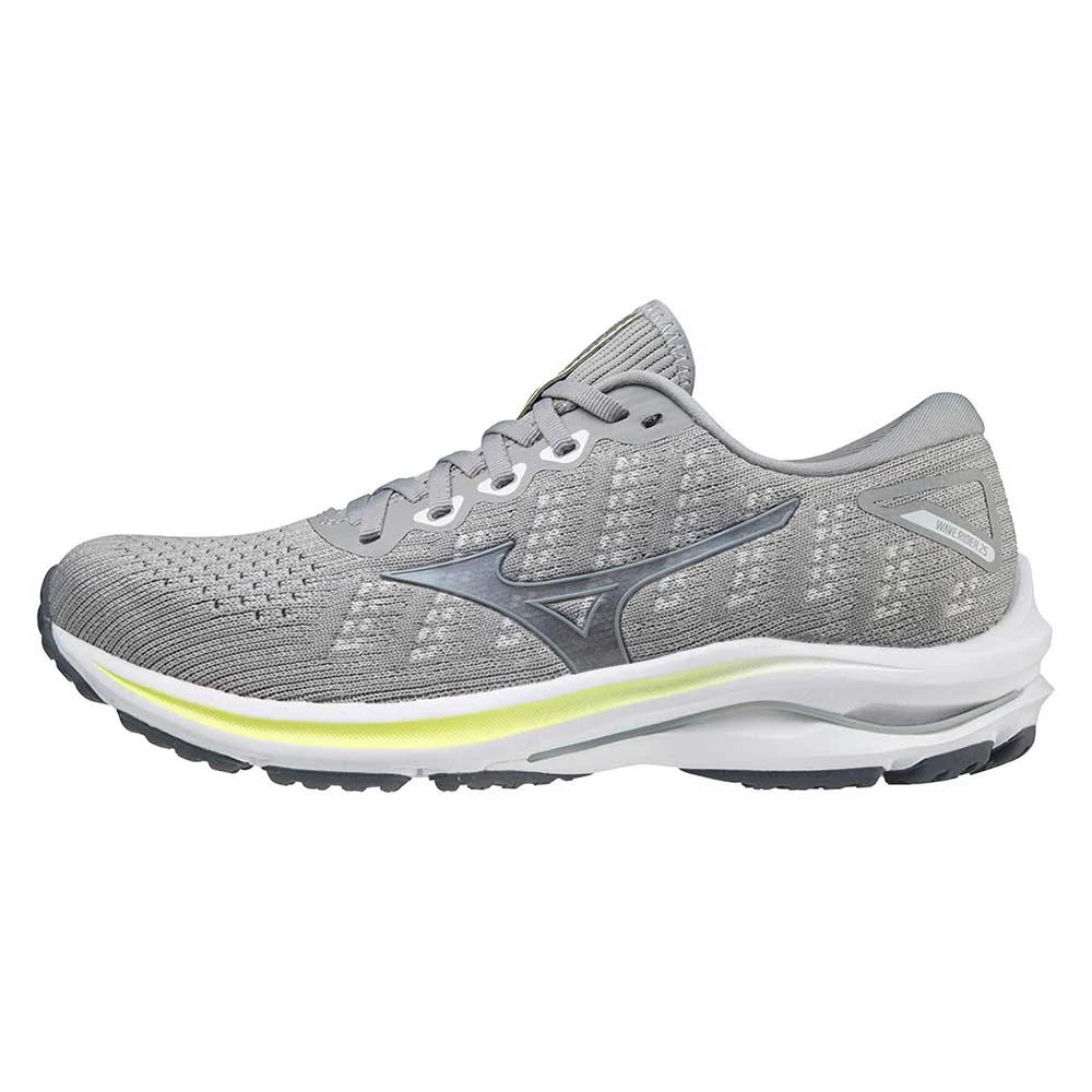 Mizuno Women's Wave Rider 25 Waveknit Running Shoe- Harbor Mist/Silver- Regular (B) 4 Mizuno Women's Wave Rider 25 Waveknit Running Shoe- Harbor Mist/Silver- Regular (B) - Image 2