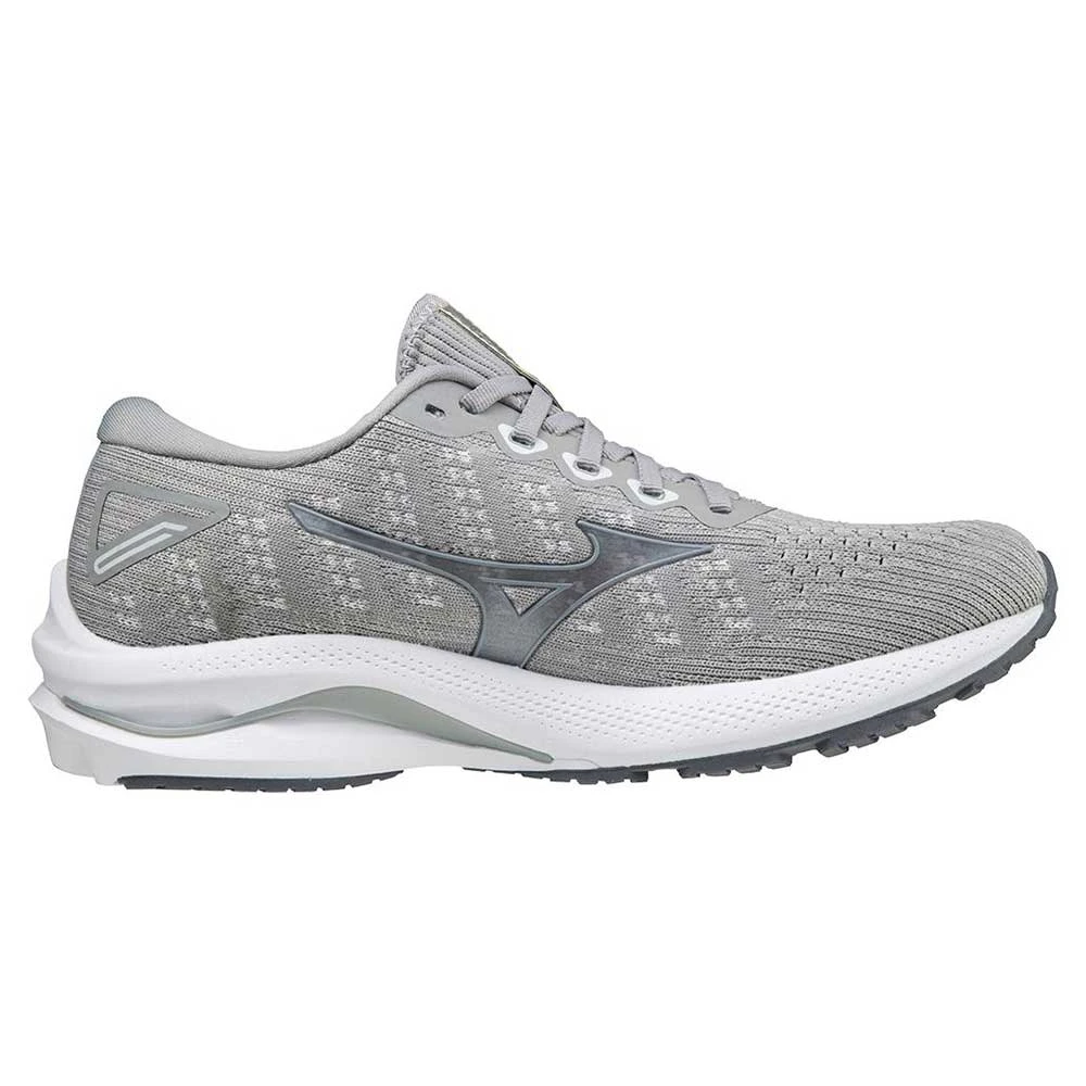 Mizuno Women's Wave Rider 25 Waveknit Running Shoe- Harbor Mist/Silver- Regular (B) 3 Mizuno Women's Wave Rider 25 Waveknit Running Shoe- Harbor Mist/Silver- Regular (B)