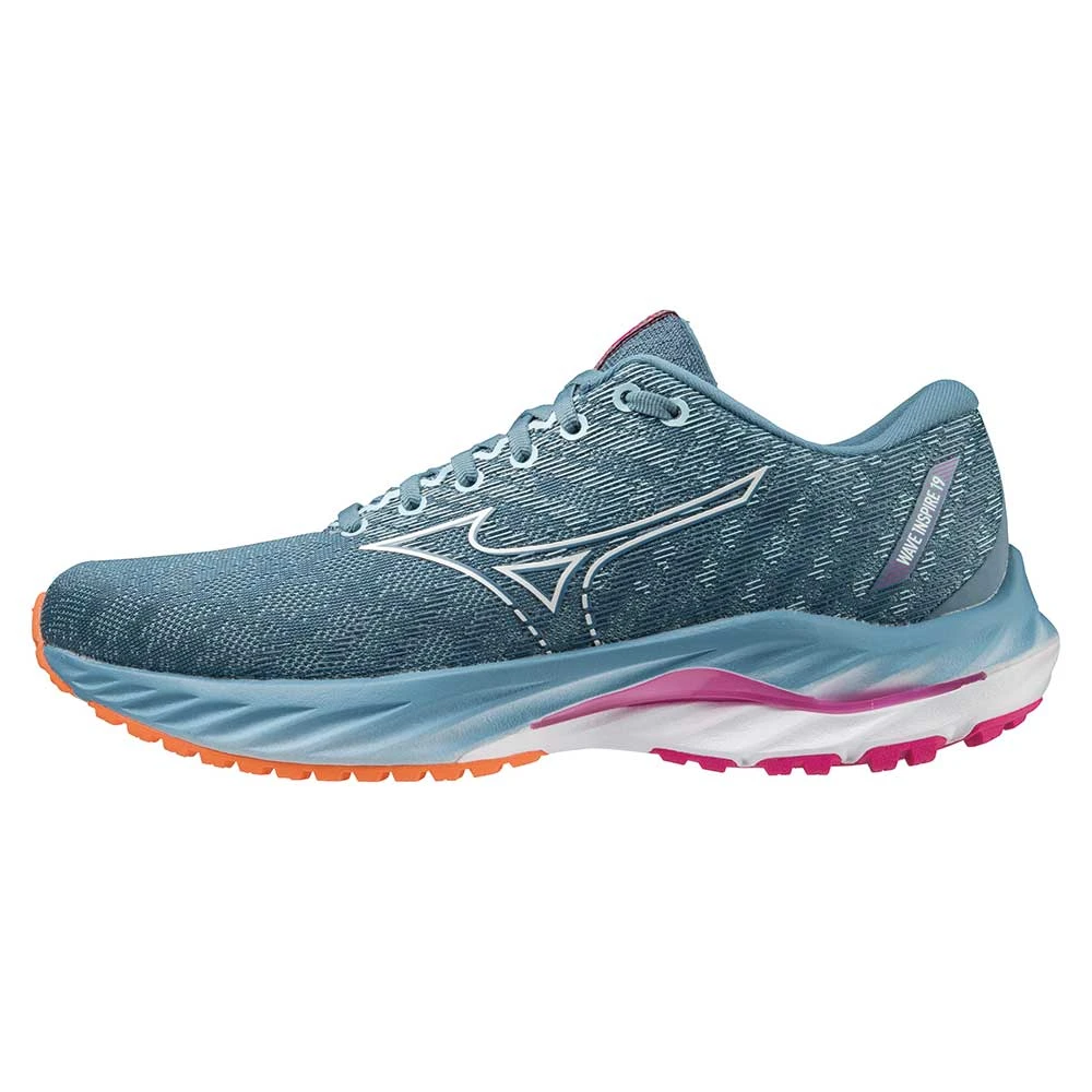 Mizuno Women's Wave Inspire 19 Running Shoe- Provincial Blue/White- Regular (B) 4 Mizuno Women's Wave Inspire 19 Running Shoe- Provincial Blue/White- Regular (B) - Image 2