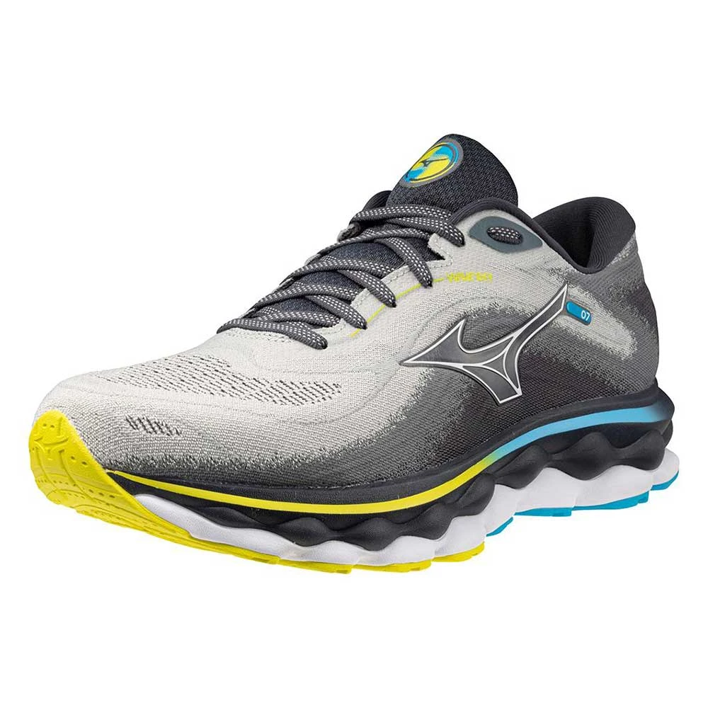 Mizuno Men's Wave Sky 7 Running Shoe - Pearl Blue/White - Regular (D) 5 Mizuno Men's Wave Sky 7 Running Shoe - Pearl Blue/White - Regular (D) - Image 3