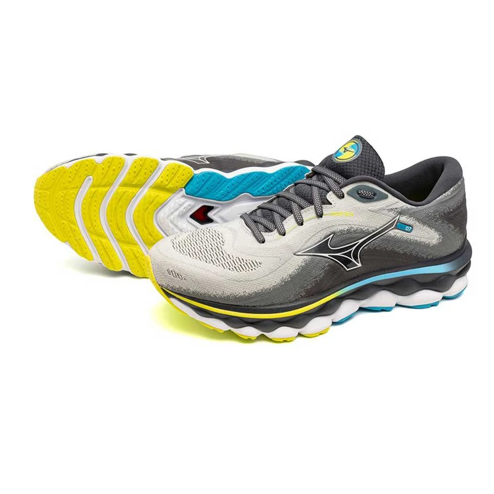 Mizuno Men's Wave Sky 7 Running Shoe - Pearl Blue/White - Regular (D) 8 Mizuno Men's Wave Sky 7 Running Shoe - Pearl Blue/White - Regular (D) - Image 6