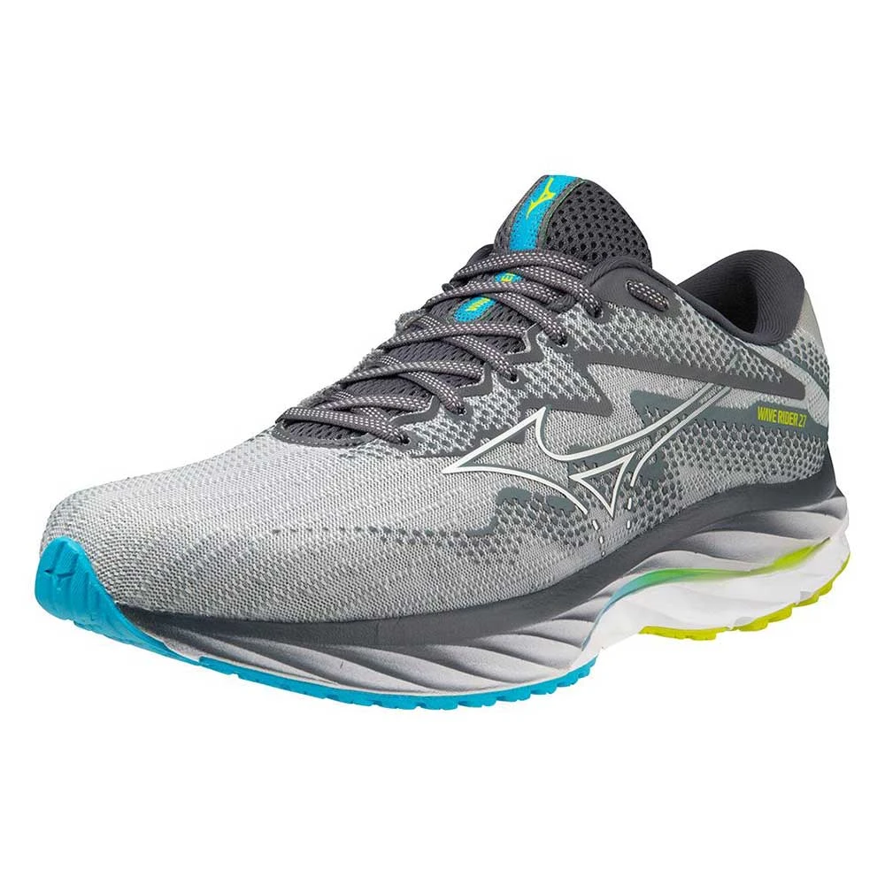 Mizuno Men's Wave Rider 27 Running Shoe - Pearl Blue/White - Regular (D) 5 Mizuno Men's Wave Rider 27 Running Shoe - Pearl Blue/White - Regular (D) - Image 3