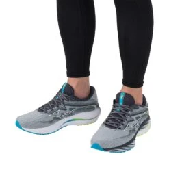 Mizuno Men's Wave Rider 27 Running Shoe - Pearl Blue/White - Regular (D) 22 Mizuno Men's Wave Rider 27 Running Shoe - Pearl Blue/White - Regular (D) -Sports Shoe Store 411415 5F00 10