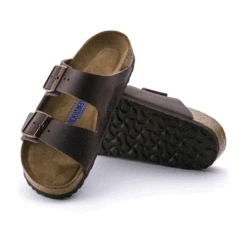 Birkenstock Arizona Soft Footbed Habana Dark Brown Oiled Leather Sandal- Regular/Wide -Sports Shoe Store 452761 sole
