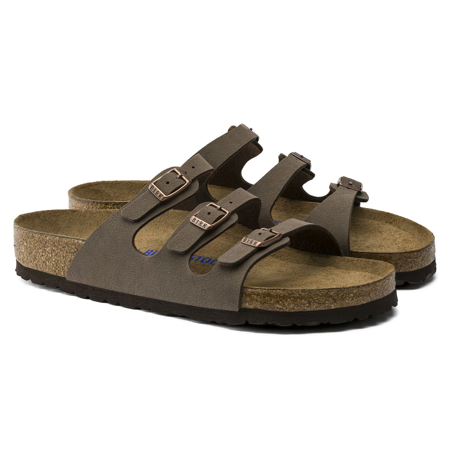 Birkenstock Women's Florida Soft Footbed Mocha Birko-Flor Nubuck Sandal- Regular/Wide 5 Birkenstock Women's Florida Soft Footbed Mocha Birko-Flor Nubuck Sandal- Regular/Wide - Image 3