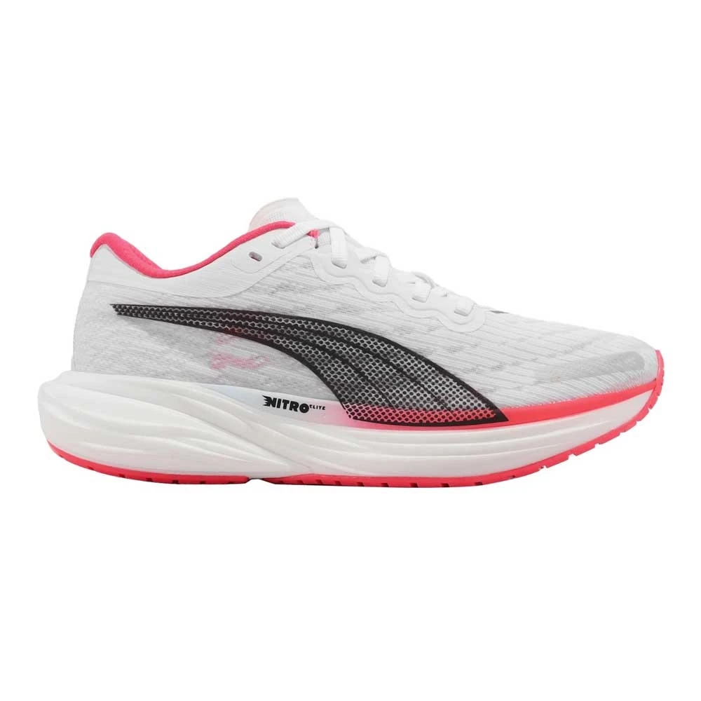 Women's Deviate Nitro 2 Running Shoe - Puma White/Fire Orchid/Icy Blue- Regular (B) 3 Women's Deviate Nitro 2 Running Shoe - Puma White/Fire Orchid/Icy Blue- Regular (B)