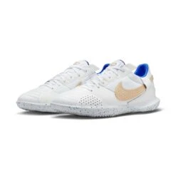 Unisex Nike Streetgato IC Soccer Shoes- White/Metallic Gold/Hyper Royal - Regular (D) -Sports Shoe Store AURORA DC8466 174 PHCFH001 2000