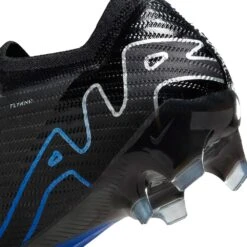 Nike Zoom Mercurial Vapor 15 Elite FG Soccer Cleat- Black/Chrome-Hyper Blue- Regular (D) -Sports Shoe Store AURORA DJ4978 040 PHSYD003 2000