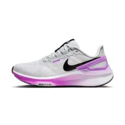 Women's Nike Air Zoom Structure 25 Running Shoe - White/Black-Pure Platinum-Fuchsia Dream- Regular (B) -Sports Shoe Store AURORA DJ7884 100 PHSLH000 2000