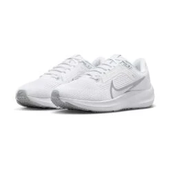 Nike Women's Air Zoom Pegasus 40 Running Shoe- White/Metallic Silver/Pure Platinum- Regular (B) -Sports Shoe Store AURORA DV3854 101 PHCFH001 2000