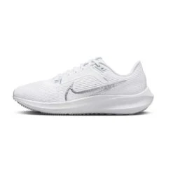 Nike Women's Air Zoom Pegasus 40 Running Shoe- White/Metallic Silver/Pure Platinum- Regular (B) -Sports Shoe Store AURORA DV3854 101 PHSLH000 2000