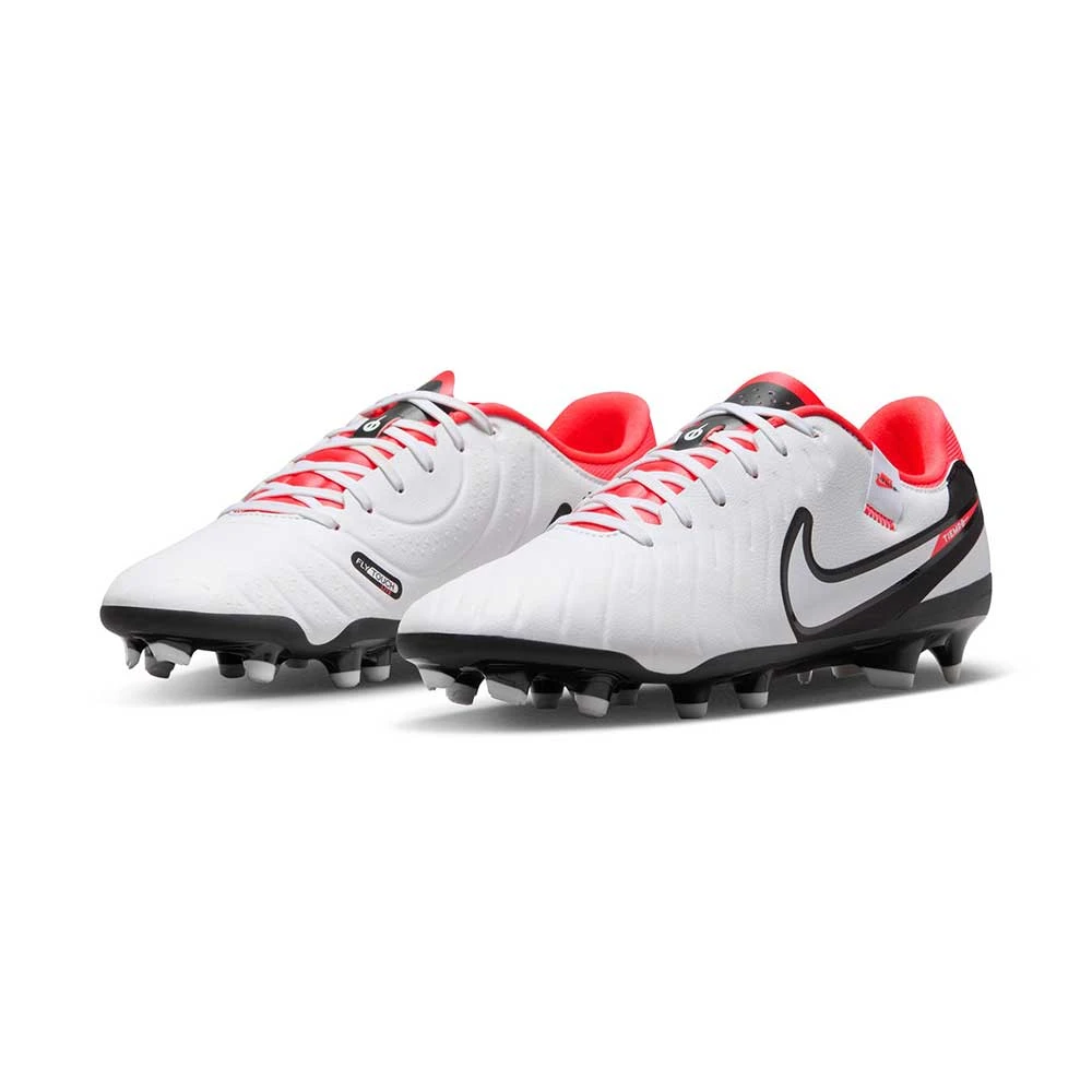 Nike Tiempo Legend 10 Academy MG Soccer Cleat - White/Black-Bright Crimson- Regular (D) 5 Nike Tiempo Legend 10 Academy MG Soccer Cleat - White/Black-Bright Crimson- Regular (D) - Image 3