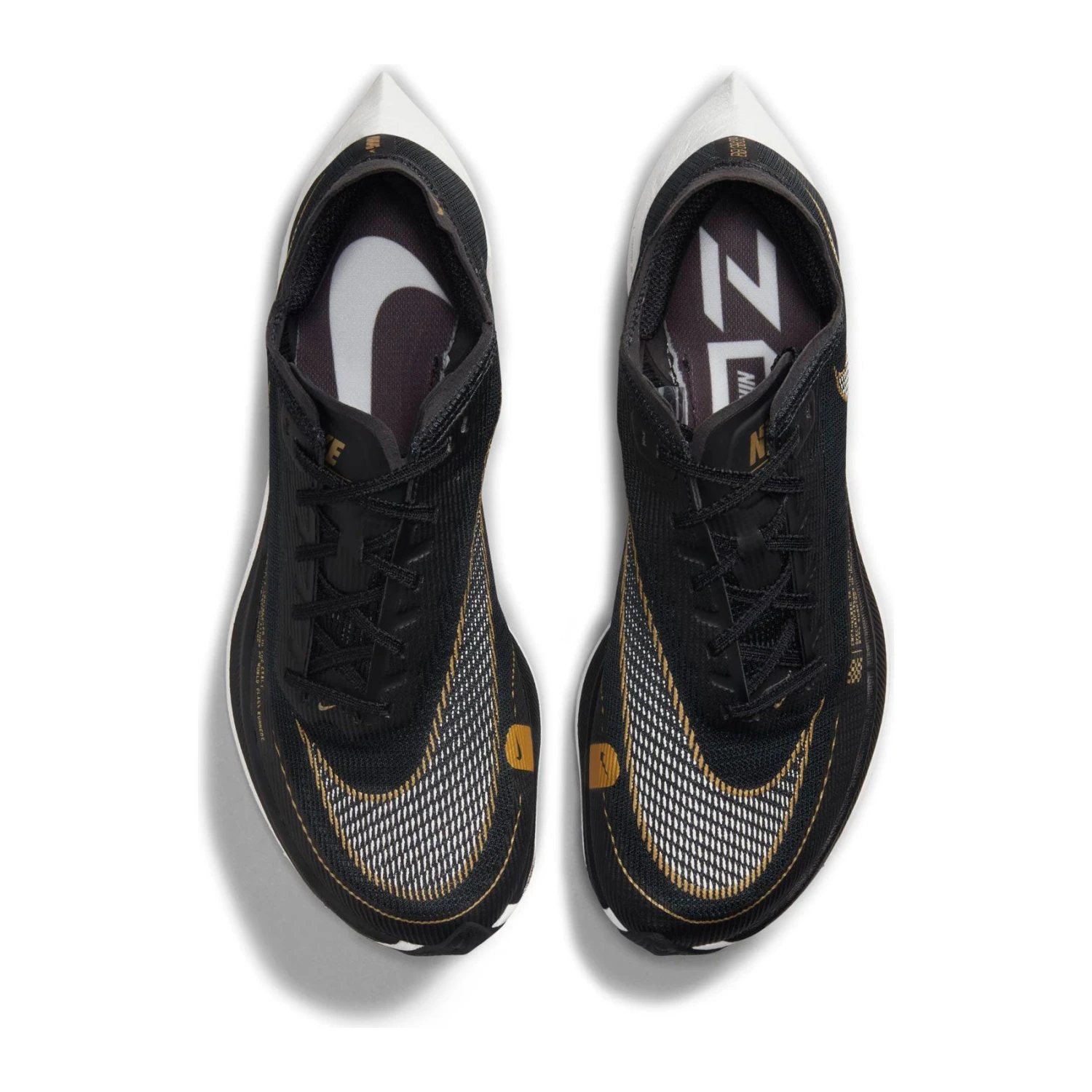 Nike Women's ZoomX Vaporfly Next % 2 Racing Shoe - Black/White/Metallic Gold Coin - Regular (B) 7 Nike Women's ZoomX Vaporfly Next % 2 Racing Shoe - Black/White/Metallic Gold Coin - Regular (B) - Image 5