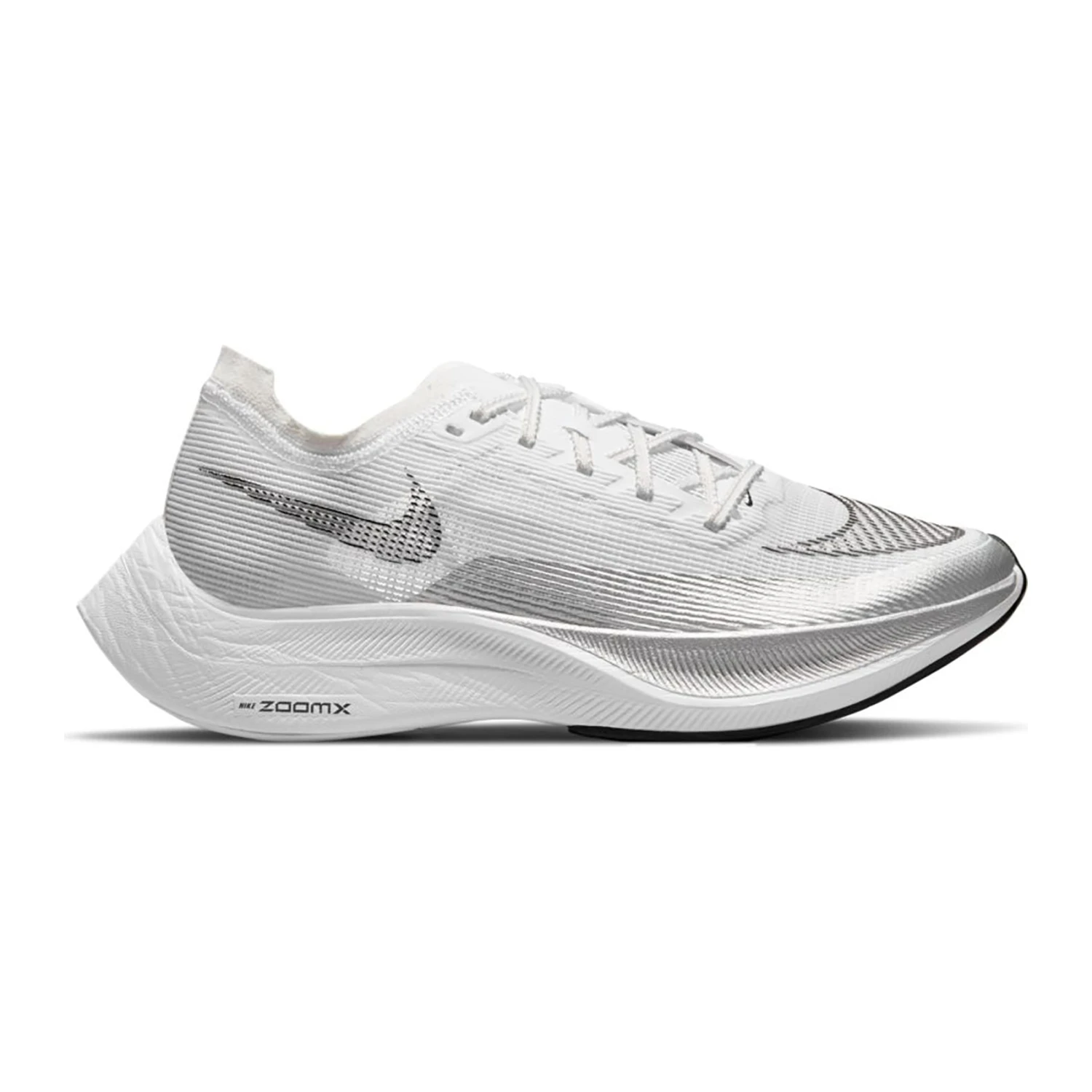Nike Women's ZoomX Vaporfly Next% 2 Running Shoe - White/Black-Metallic Silver - Regular (B) 3 Nike Women's ZoomX Vaporfly Next% 2 Running Shoe - White/Black-Metallic Silver - Regular (B)