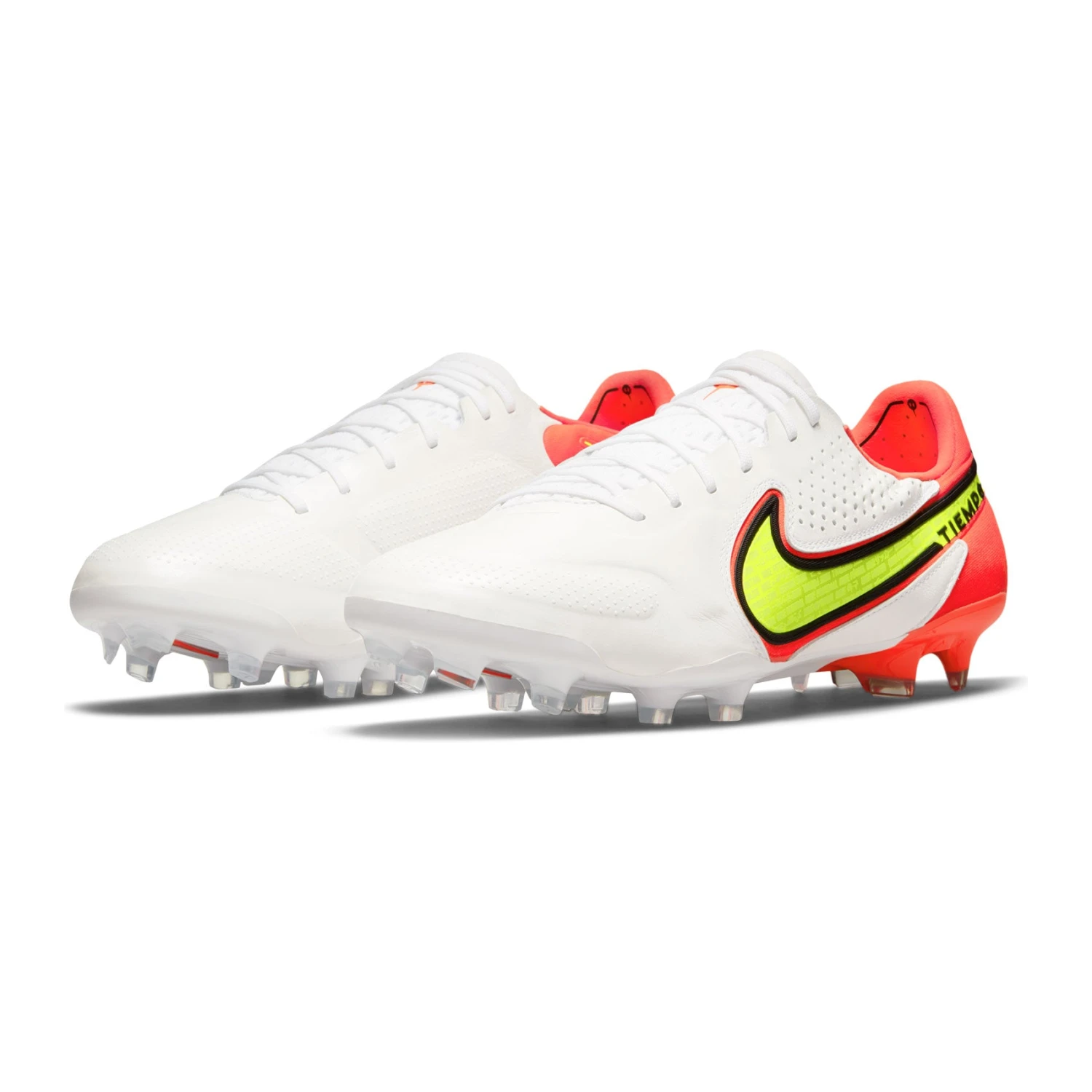 Nike Unisex Tiempo Legend 9 Elite FG Soccer Shoe - White/Volt/Bright Crimson - Regular (D) 6 Nike Unisex Tiempo Legend 9 Elite FG Soccer Shoe - White/Volt/Bright Crimson - Regular (D) - Image 4
