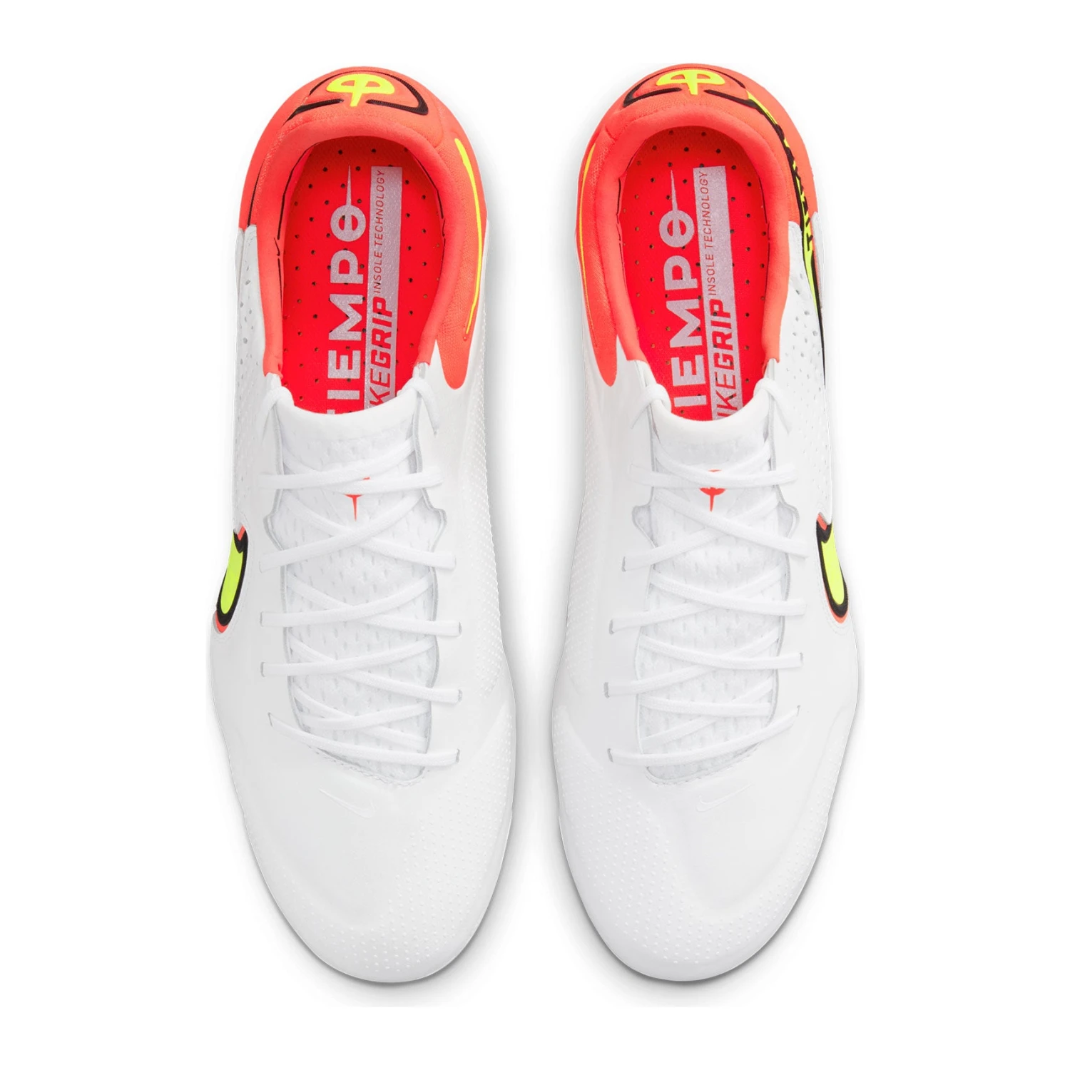 Nike Unisex Tiempo Legend 9 Elite FG Soccer Shoe - White/Volt/Bright Crimson - Regular (D) 7 Nike Unisex Tiempo Legend 9 Elite FG Soccer Shoe - White/Volt/Bright Crimson - Regular (D) - Image 5