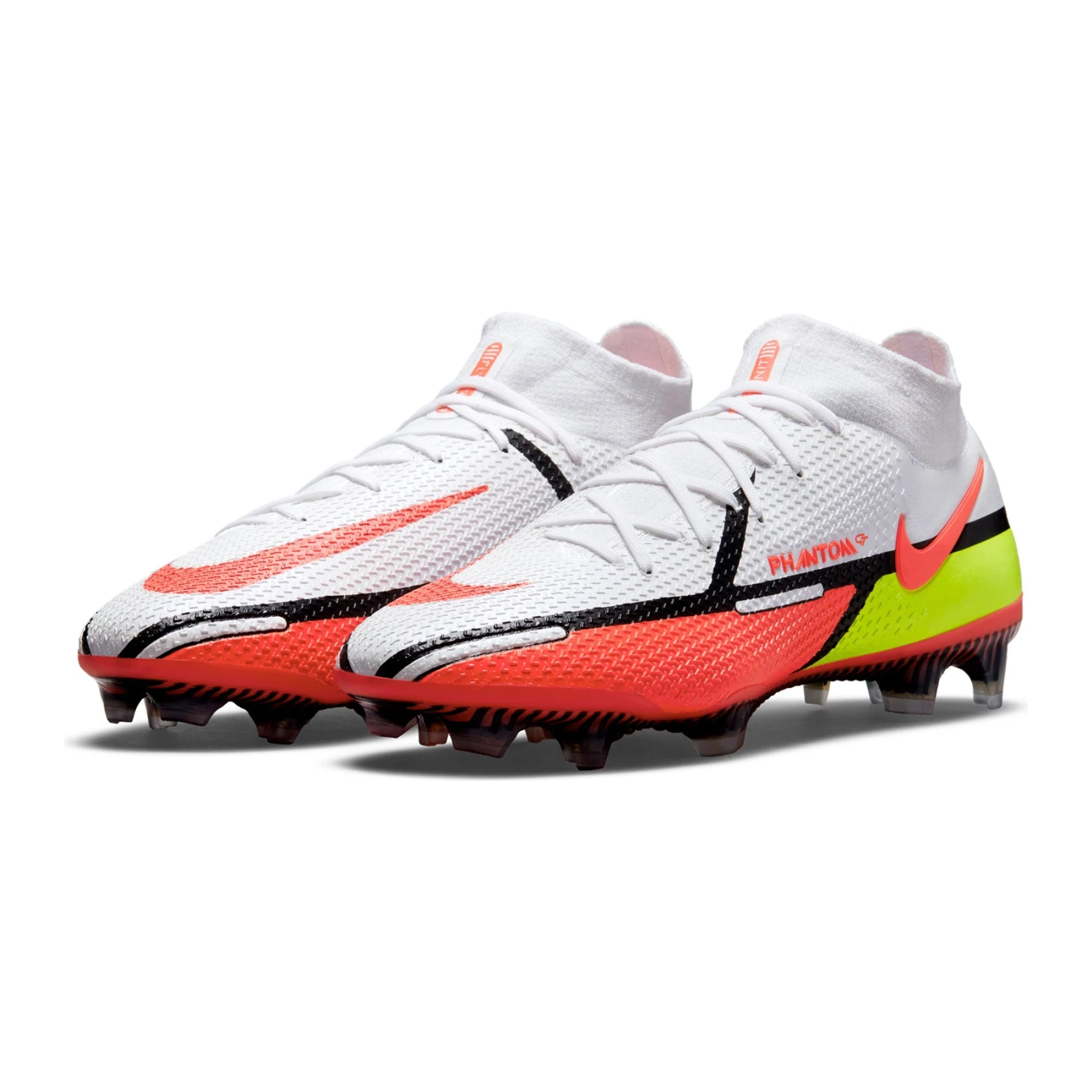 Nike Unisex Phantom GT2 Elite Dynamic Fit FG Soccer Shoes - White/Bright Crimson/Volt - Regular (D) 6 Nike Unisex Phantom GT2 Elite Dynamic Fit FG Soccer Shoes - White/Bright Crimson/Volt - Regular (D) - Image 4