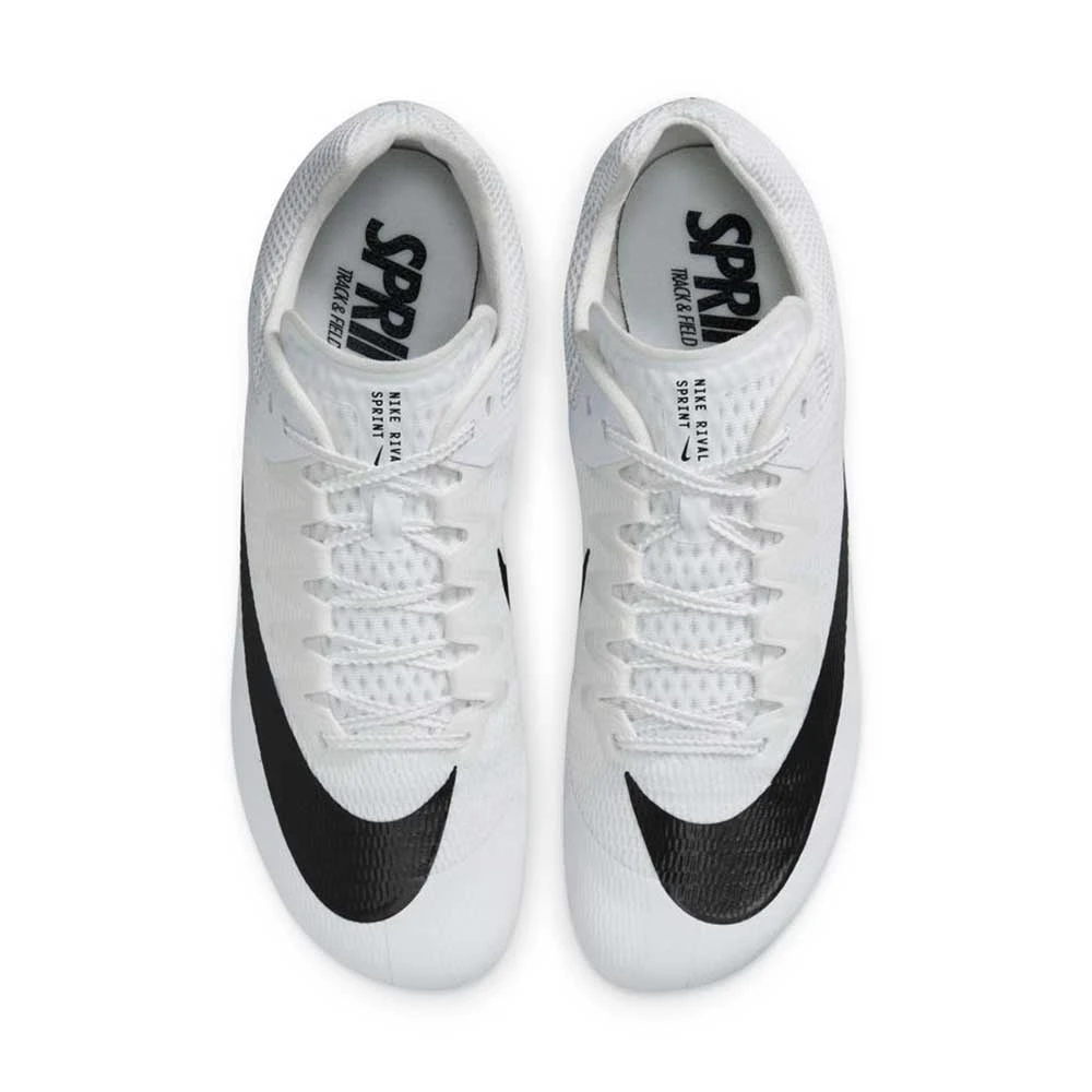 Unisex Nike Zoom Rival Sprint Spike- White/Black/Metallic Silver- Regular (D) 6 Unisex Nike Zoom Rival Sprint Spike- White/Black/Metallic Silver- Regular (D) - Image 4