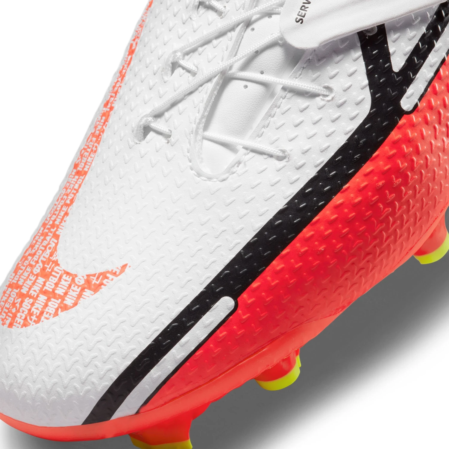 Nike Unisex Phantom GT2 Academy Flyease FG/MG Soccer Shoe - White/Bright Crimson/Volt 9 Nike Unisex Phantom GT2 Academy Flyease FG/MG Soccer Shoe - White/Bright Crimson/Volt - Image 7