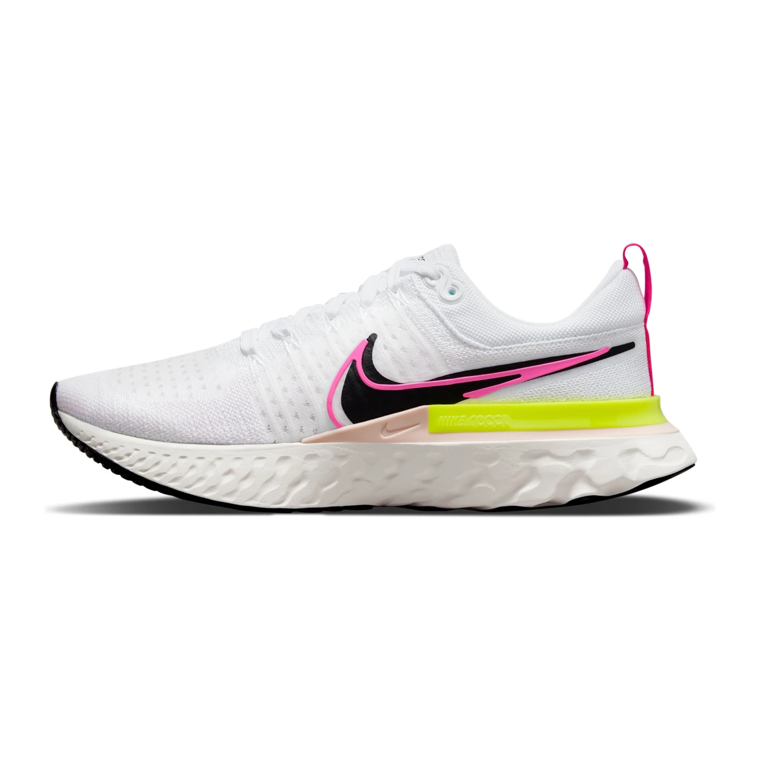 Nike Men's React Infinity Run FlyKnit 2 - White/Black/Sail/Pink Blast - Regular (D) 4 Nike Men's React Infinity Run FlyKnit 2 - White/Black/Sail/Pink Blast - Regular (D) - Image 2