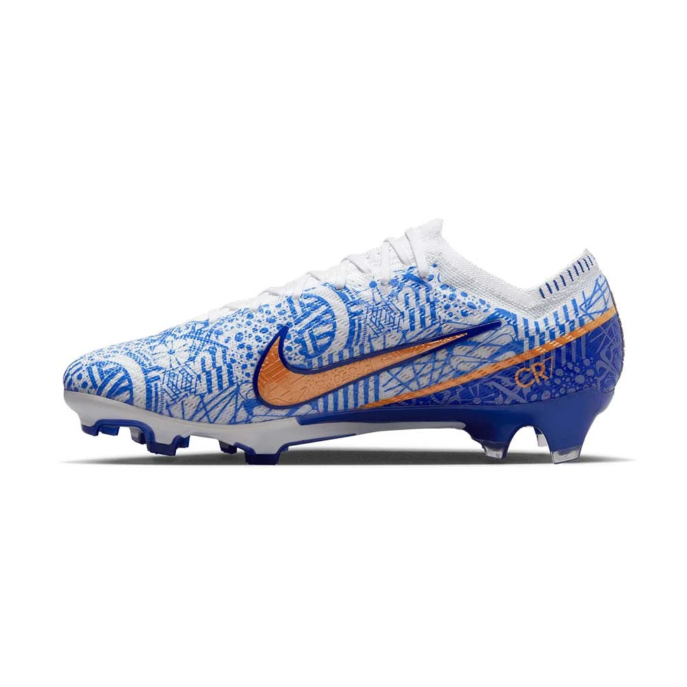 Unisex Nike Mercurial Zoom Vapor 15 Elite CR7 FG Soccer Shoe - White/Metallic Copper - Regular (D) 4 Unisex Nike Mercurial Zoom Vapor 15 Elite CR7 FG Soccer Shoe - White/Metallic Copper - Regular (D) - Image 2