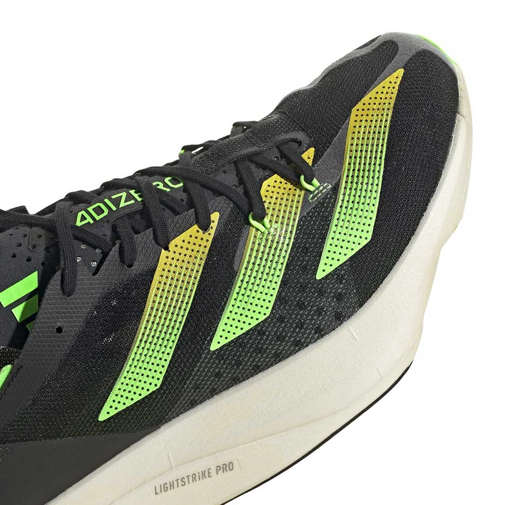 ADIDAS Unisex AdiZERO Adios Pro 3 Running Shoe - Core Black/Beam Yellow/Solar Green - Regular (D) 6 ADIDAS Unisex AdiZERO Adios Pro 3 Running Shoe - Core Black/Beam Yellow/Solar Green - Regular (D) - Image 4