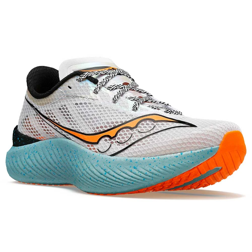 Saucony Men's Endorphin Pro 3 Racing Shoe- Fog/ViZiOrange- Regular (D) 4 Saucony Men's Endorphin Pro 3 Racing Shoe- Fog/ViZiOrange- Regular (D) - Image 2