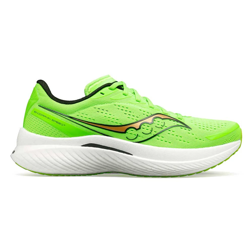 Saucony Men's Endorphin Speed 3 Running Shoe - Slime/Gold - Regular (D) 3 Saucony Men's Endorphin Speed 3 Running Shoe - Slime/Gold - Regular (D)