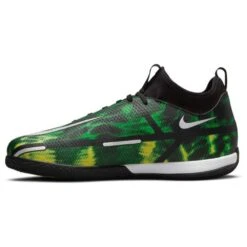 JR Nike Phantom GT2 DF SW IC Soccer Shoe - Black/Mtlc Platinum/Green Strike -Sports Shoe Store dm0740 003 phslh001