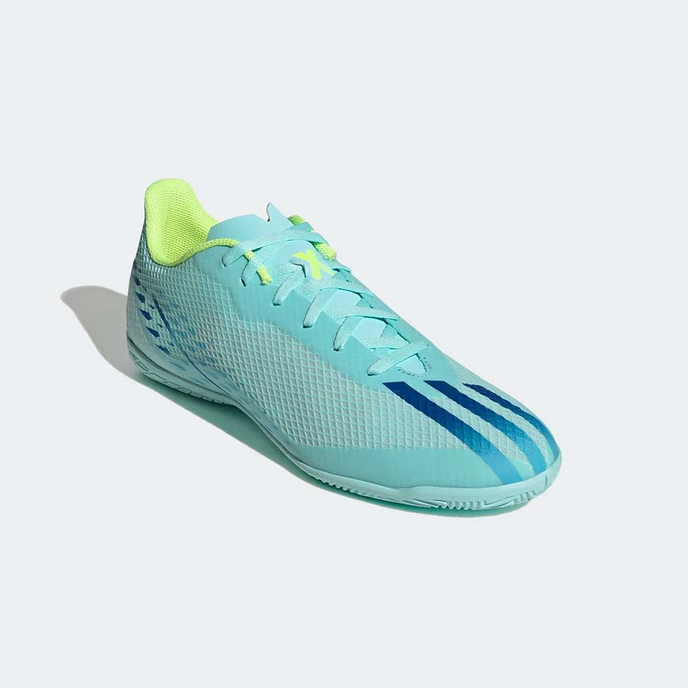 Unisex Adidas X Speedportal .4 IC Soccer Shoe - Clear Aqua/Powder Blue/Solar Yellow- Regular (D) 4 Unisex Adidas X Speedportal .4 IC Soccer Shoe - Clear Aqua/Powder Blue/Solar Yellow- Regular (D) - Image 2