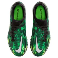 Nike JR Phantom GT2 DF SW TF Soccer Shoe - Black/Mtlc Platinum/Green Strike -Sports Shoe Store nike phantom gt2 academy df tf sw jr dm0741 003 football shoes green multicolor green 1 790x790 1